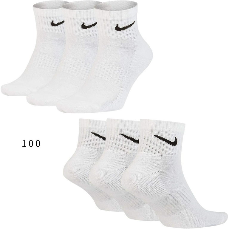 Nike Everyday Cushioned Ankle Socks for Training Sweat Wicking Impact Absorption 3 Pairs Walmart