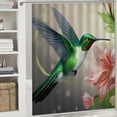 thumbnail image 6 of Chilfamy Hummingbird Flowers Waterproof Bathroom Shower Curtain with Hooks, Polyester Fabric Washable Shower Curtain for Bathroom Decoration, Various Sizes 60"x72, 6 of 7