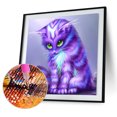 thumbnail image 1 of Cuadros Decorativos Diamond Painting 5D DIY Cat Full Round Drill Rhinestone Imagen Kit (B2475) Tmvgtek embutido en tela, 1 of 9