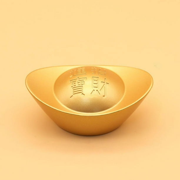 Lingote de oro chino, decoración de escritorio, mesas de adorno, exhibición de mascota, artesanía, Yuan Bao, decoración del Festival de Primavera para Estilo C BLESIY Yuan bao chino