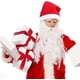 thumbnail image 4 of Gorro navideño, disfraz de Papá Noel, gorro navideño de peluche rojo, barba blanca, gafas, guantes, conjunto festivo, 4 of 5