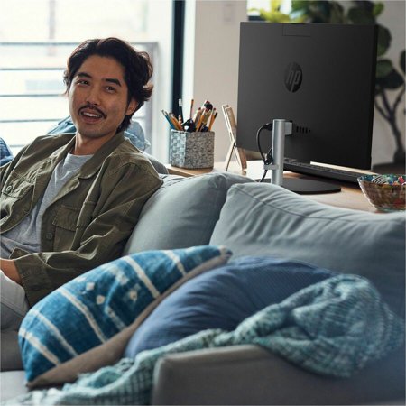 HP 23.8 inch Touch All-in-One Desktop PC 24-cr0140 AMD Ryzen 5 7520U 16GB RAM 1TB SSD Win 11 Home Jet black - Jet black