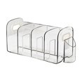 thumbnail image 1 of Clear Acrylics Bookends with Pen Cup Space Saving Desk Book Organizers 3-4 Compartments Book End Magazine Stand, 1 of 4