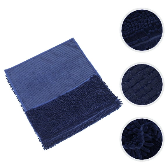 WHAMVOX Navy Blue Bathroom Rug with Antiskid Bottom for Home Use Bath Mats Polyester 24x36 inches