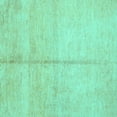 thumbnail image 1 of Ahgly Company Indoor Square Abstract Turquoise Blue Contemporary Area Rugs, 3' Square, 1 of 4