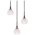 thumbnail image 2 of Woodbridge Lighting Elise 3-Light Clear Crystal Ball Glass Pendant in Bronze, 2 of 4