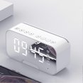 thumbnail image 4 of (Blanc)Naivear Réveil Portable Radio-Réveil Led Créatif Miroir Affichage Led Horloge Led Portable Haut-Parleur compatible Bluetooth Sans Fil pour Chambre, 4 of 5