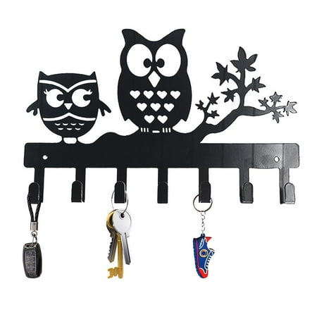 

Fovolat Keys Holder for Wall Vintage Black Metal Key Organizer Rack Wall Mount Hangings Key Rack for Kitchen And Entryway with 7 Hooks fitting