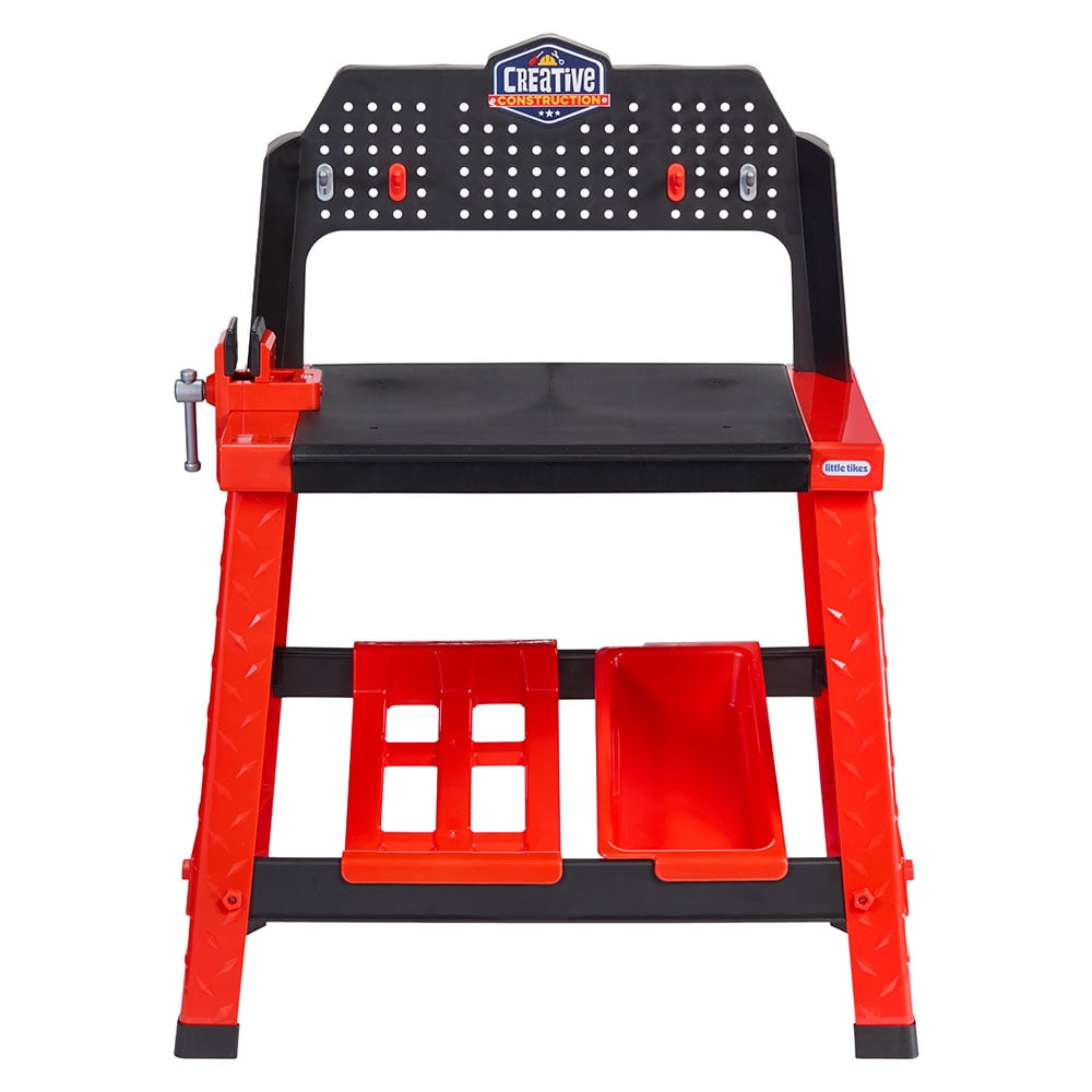 Little Tikes Creative Construction Workbench with 15+ Accessories, Pretend Play Construction Set, for Boys and Girls Ages 3+ Years