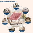 thumbnail image 4 of Silla Lunar Plegable – Adultos – Tapizado Suave en Piel Sintética – Acero Resistente – 136 kg – Sin Montaje – Dormitorio y Salón – Multicolor, 4 of 8