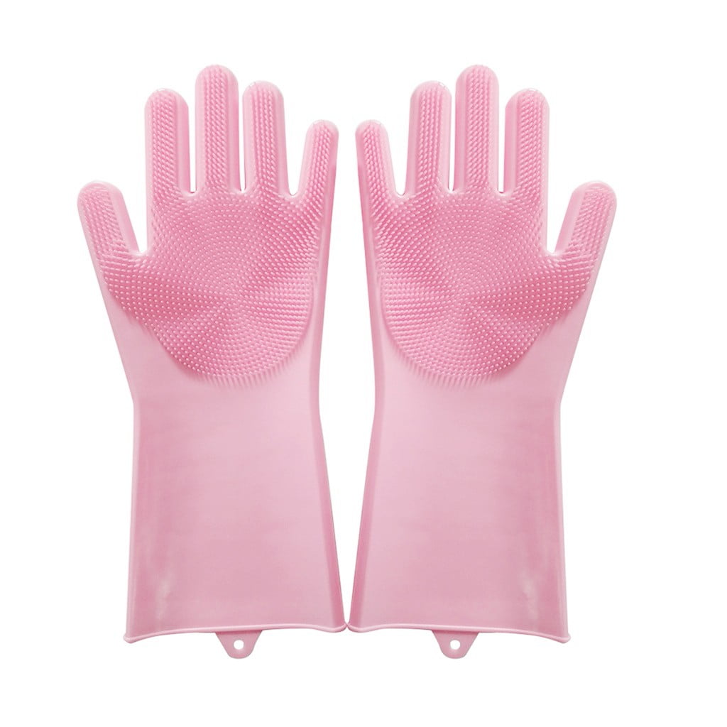 Magic Reusable Silicone Gloves Cleaning Brush Gloves Heat Resistant