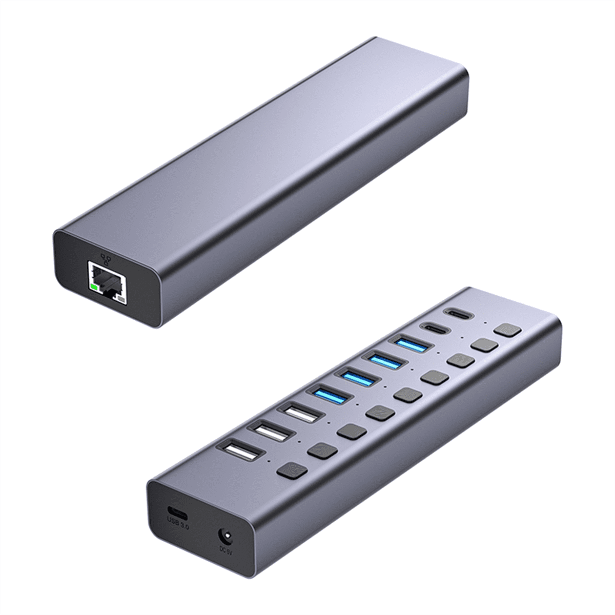 9 In1USB C Hub with Adapter USB C Hub Charging 10Gbps Data Transfer for Phone/Laptop US Plug