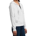 thumbnail image 4 of Mafoose Women's Juniors Jersey Full-Zip Hoodie White Large, 4 of 4