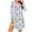 Gray, variant on Lorytime Long Sleeve Womens Nightgowns Knee Length Nightgowns V Neck Cute Graphic Print Sleepshirts Sleepdress Pajamas Dress Casual Comfy Soft Lounge House Nightdress Gray S