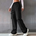 thumbnail image 2 of Pantalones casuales de cintura alta para mujer, estilo Hip Hop, ropa de calle para niñas, pantalones cargo, 2 of 6