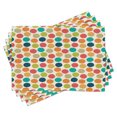 thumbnail image 1 of Ambesonne Vintage Place Mats Set of 4, Hipster Polka Dots Tile, Standard Size, Multicolor, 1 of 6
