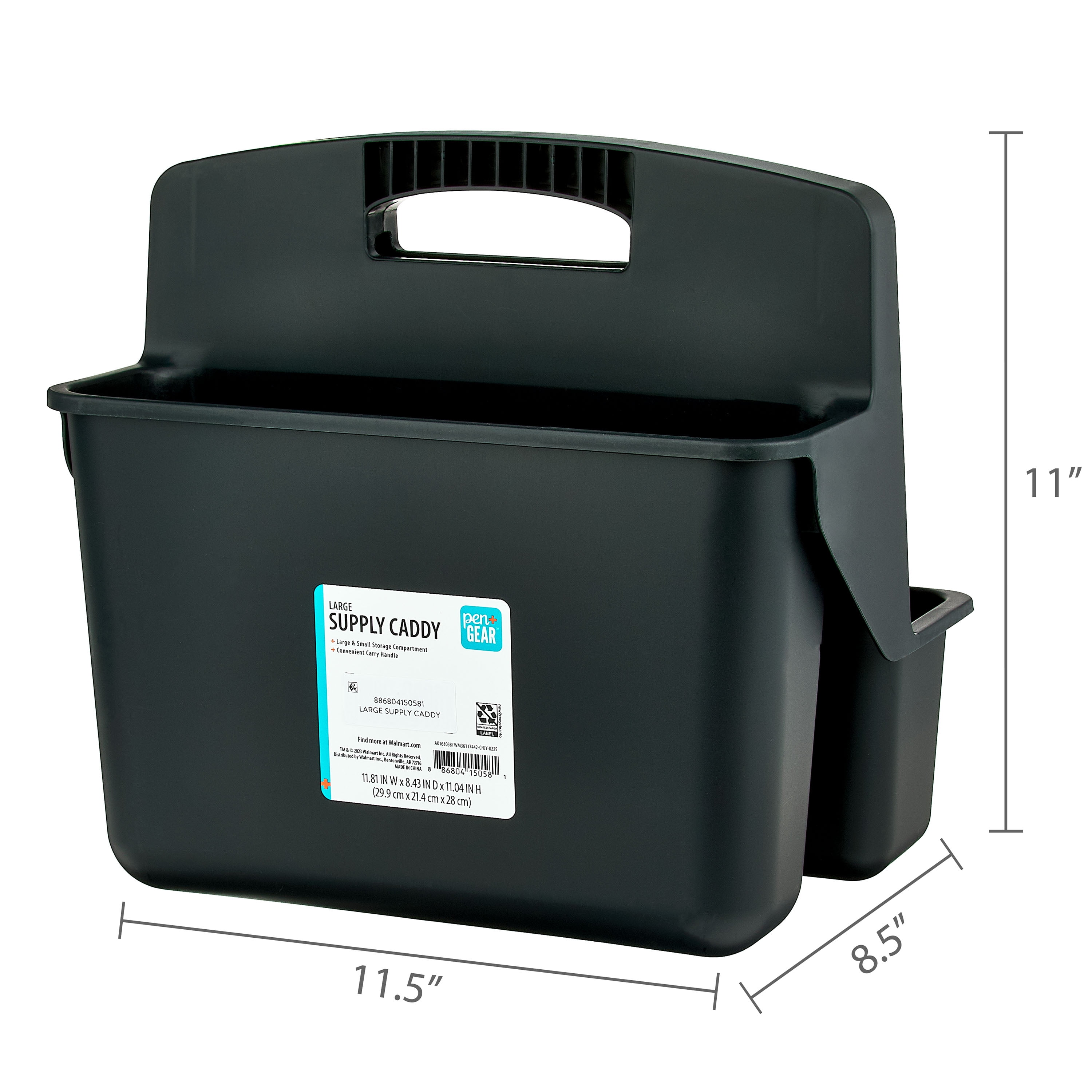 Pen+Gear Large Supply Caddy, Black