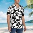thumbnail image 4 of Black Grey Gold Marble Mens Hawaiian Shirt Short Sleeve Casual Button Up Tropical Summer Beach Shirt, 4 of 9
