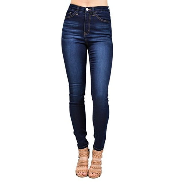 Kan Can Women's Super High Rise Super Skinny Jeans - Basic - KC5002 D 7/27