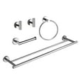 thumbnail image 4 of 5 Piece Stainless Steel Bathroom Towel Rack Set Wall Mount Matte Black Matte, 4 of 5