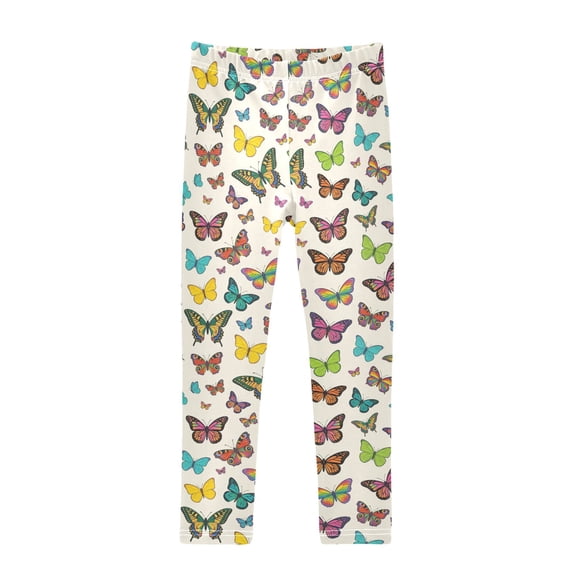 Butterfly Printed Leggings Yoga Pants for in 4t to 10t