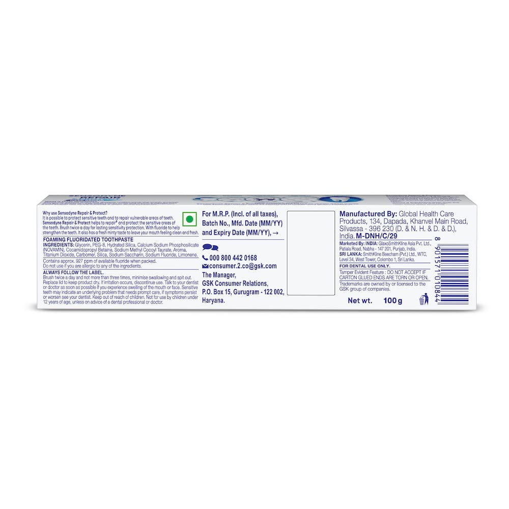 Sensodyne Repair and Protect Toothpaste for Deep Repair of Sensitive Teeth 100gm 5 Pieces Set