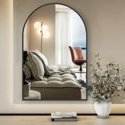 CONGUILIAO Arch Wall Mirror Bathroom Arched Mirror 20x30 Vanity Mirror Metal Black Mirror