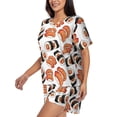 thumbnail image 2 of Bixox Women's Sushi Roll Printed Pajama Set 2 Piece Lounge Set Top and Shorts Soft Pajamas, Shorts with Pockets, 2 of 7