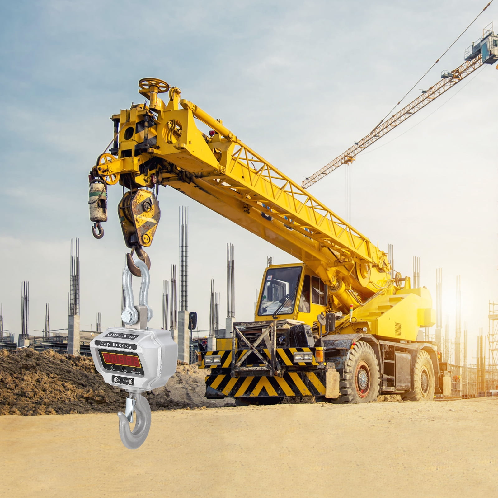 EastVita Industrial Crane Scale,Max Weight 11000lbs/5T,LED Remote Control Display,High Precision Digital Hanging Scale,Construction,Factory,Cast Aluminum