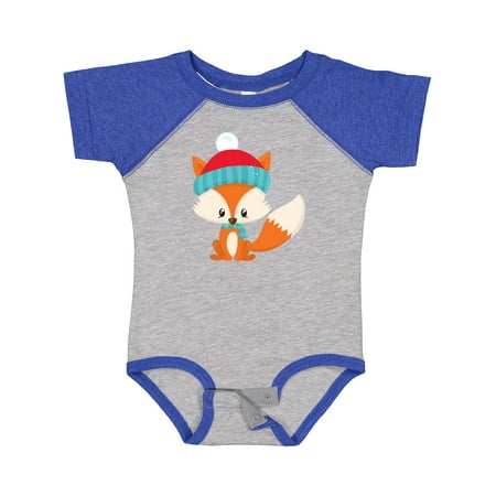 

Inktastic Winter Fox Cute Fox Fox with Hat Fox with Scarf Gift Baby Boy or Baby Girl Bodysuit