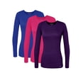 thumbnail image 1 of Sivvan 3 Pack Women's Comfort Long Sleeve Multi Color T-Shirt / Underscrub Tee, 1 of 7