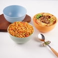 thumbnail image 4 of Lumikrypt 8Pcs 26oz Unbreakable Cereal Bowls Set, Reusable Plastic Wheat Straw Bowls, Microwave & Dishwasher Safe Bowls for Kitchen, Salad, Soup, Multicolor, 4 of 7