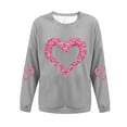 thumbnail image 3 of Vetsdori Valentine Sweatshirts for Women Valentine's Days Pullover Shirts Crew Neck Spring Womens Sweatshirts Cute, 3 of 4