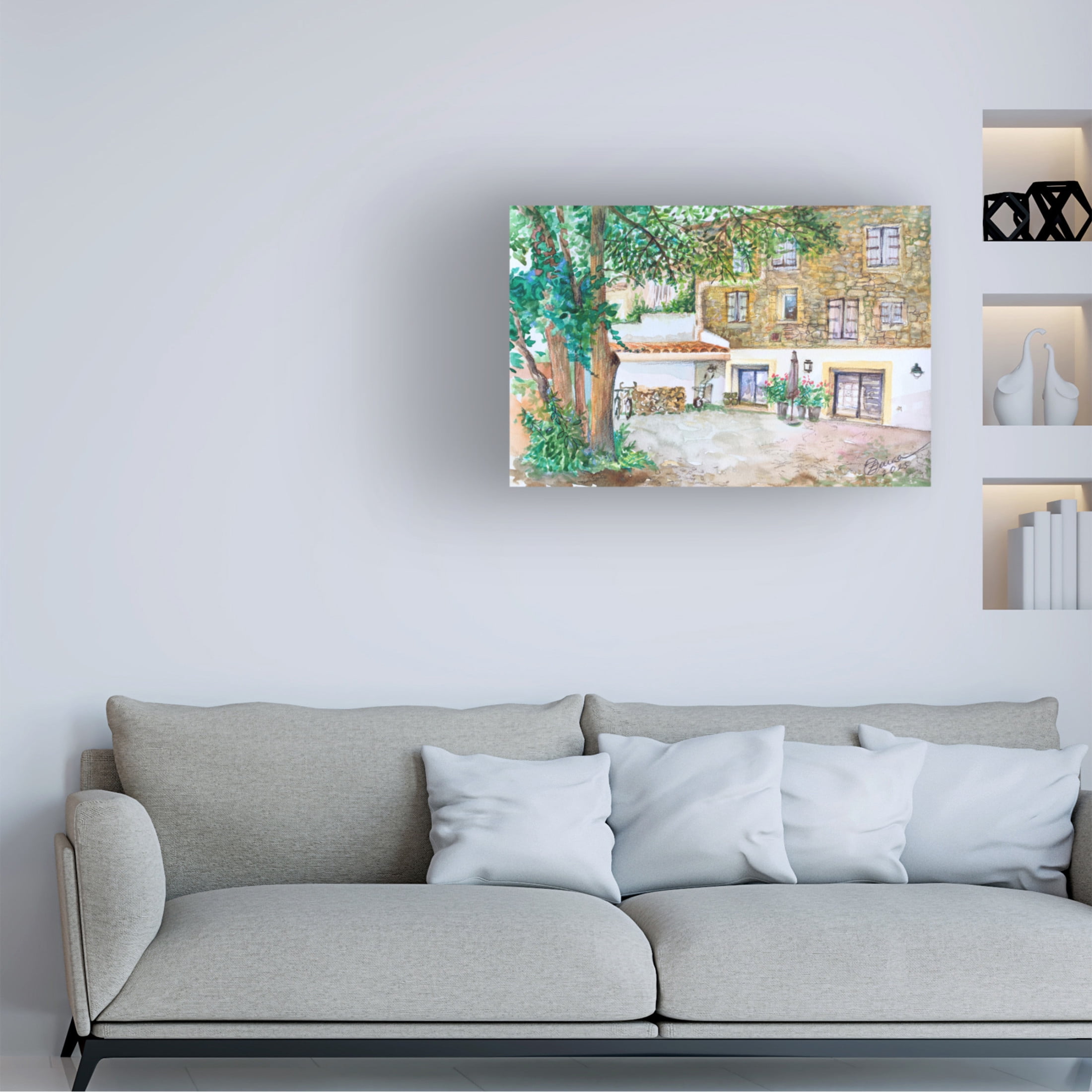 Canvas Wall Art - Oxana Zaika 'Autignac France' Wall Art for Living Room, Bedroom, or Office Décor by Trademark Fine Art - 24 x 16 Inches