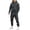 Dark Gray_009, variant on Mens Casual Knitted Pullover Sweater Long Sleeve Stand Collar Vintage Quarter Button Sweaters with Elbow Patches Navy L