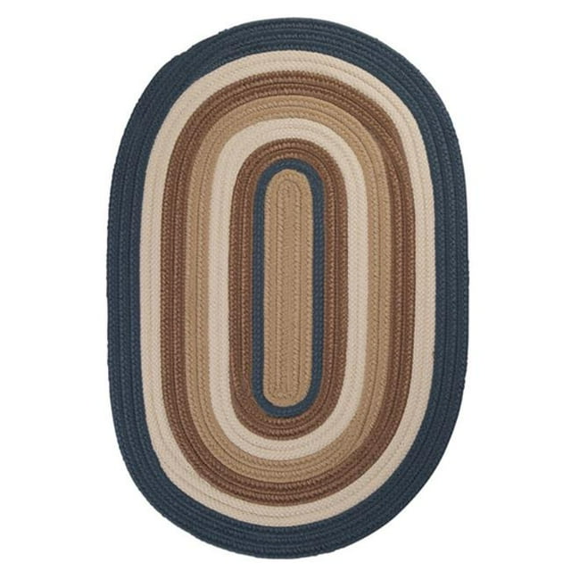 Colonial Mills Rug BN59R024X048 Brooklyn - Blue Haze 2 in. x 4 in. Braided Rug