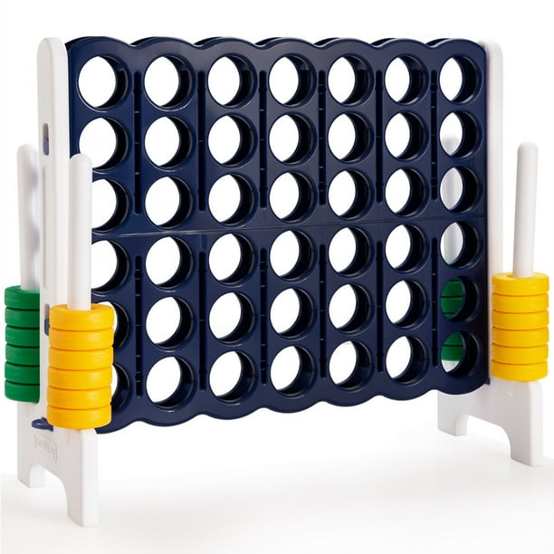 Juego de Conecta 4 Gigante Costway para Niños y Adultos Interior Exterior 120 x 42 x 104 cm