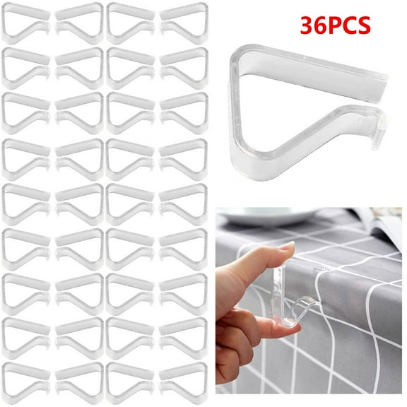 36 Pack Windproof Tablecloth Clips,Windproof Tablecloth Clamps, Heavy-Duty Plastic Clamps Keep Your Tablecloth Secure for Outdoor Picnics & Parties,Patio, Picnic, BBQ, Wedding Parties.