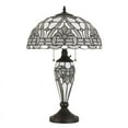 thumbnail image 3 of Cal Lighting 2-Light Resin/Glass Table Lamp with Pull Chain Switch in Black, 3 of 3