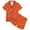 t#44Orange132, variant on CAIVO Child Girls Satin Outfit Sets Ocean Sea Print Button Down Lapel Short Sleeve Summer Shirt Tops Shorts Comfortable Kids Soft Wear Casual Outfit Toddler To Teen Lovely Clothes Sets