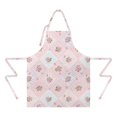 thumbnail image 2 of Pioneer Flower Floral Print Pattern Apron for Women and Men, Cotton Linen Waterproof with Pockets, Adjustable, 33x27 Inch for Kitchen, Gardening, BBQ, Salon, 2 of 6