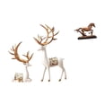 thumbnail image 1 of Escultura de ciervo, estatua de mesa, adorno de animal, resina, reno, pareja, amante, figura de caballo, coleccionable, adecuada para regalar, decorac, 1 of 8