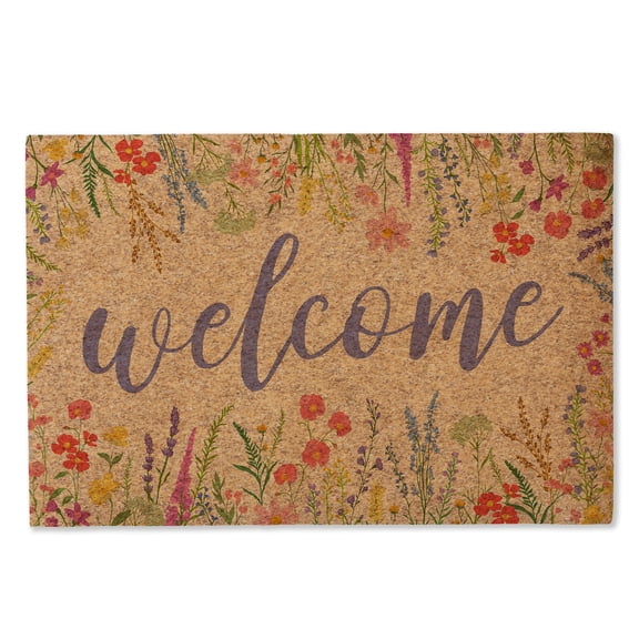 Personalization Mall Welcome Spring Synthetic Coir Doormat, 18x27