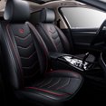 thumbnail image 3 of 1 Pcs Universal Car Front Seat Mat Covers PU Leather Breathable Cushion Pad Set Exquisite Workmanship Comfortable Antibacterial, 3 of 4
