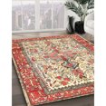 thumbnail image 2 of Ahgly Company Indoor Square Traditional Brown Persian Area Rugs, 6' Square, 2 of 6