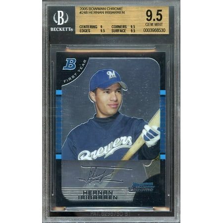 2005 Bowman Chrome Football Card - 2005 bowman chrome #248 HERNAN IRIBARREN rookie BGS 9.5
