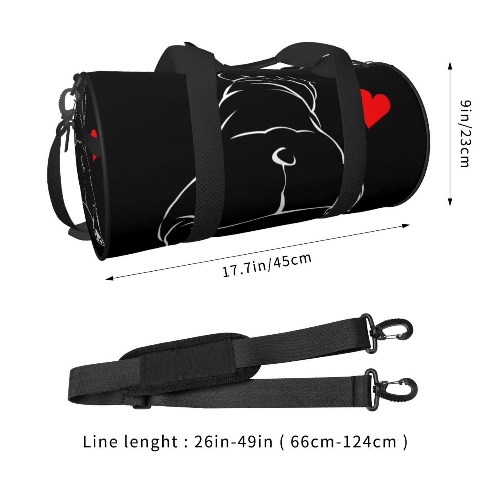 Xecao Animal Bulldog Print Travel Duffle Bag, Bag Carry On Tote Bags for Women, Travel Sport Gym Bag for Men, Hospital Bag for Labor and Delivery
