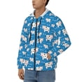 thumbnail image 3 of Goofa Cows Milk Pattern Mens Full-zip Hoodie, Zip-up Pullover Hooded Sweatshirt, Kangaroo Pocket Hoodie Ideal for Daily Wear, Travel, and Home-Small, 3 of 5