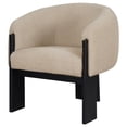 thumbnail image 4 of Valdez Boucle Upholstered Barrel Back Accent Chair Beige, 4 of 11