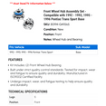 thumbnail image 2 of Front Wheel Hub Assembly Set - Compatible with 1992 - 1993, 1995 - 1996 Pontiac Trans Sport Base, 2 of 2
